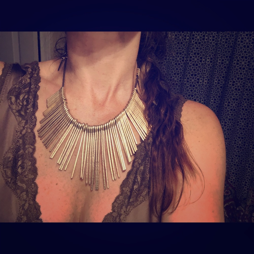 Brass painted gold heavyduty necklace